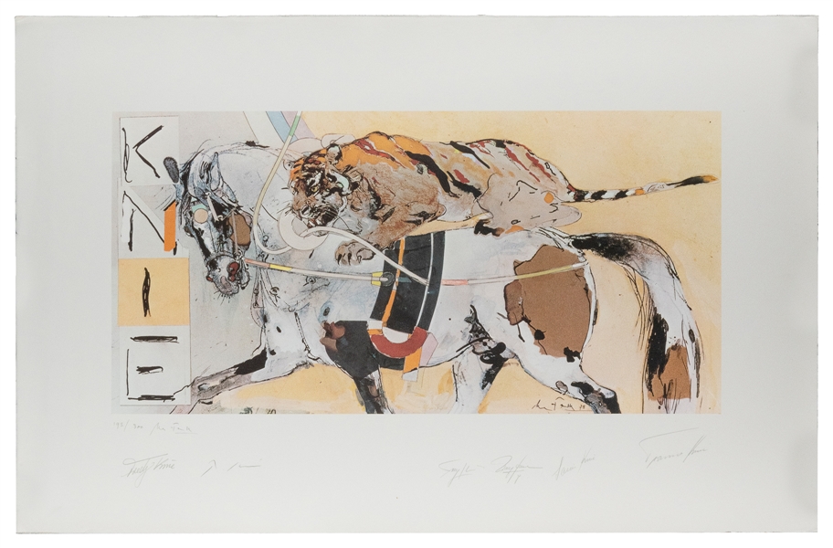  KNIE, Rolf (b. 1949). Knie Circus Signed Print. 1978. Color...