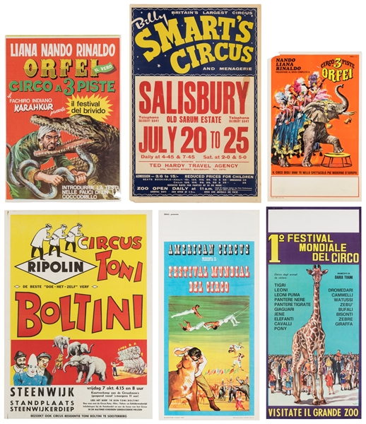  Large Collection of European Circus Posters and Ephemera. 2...