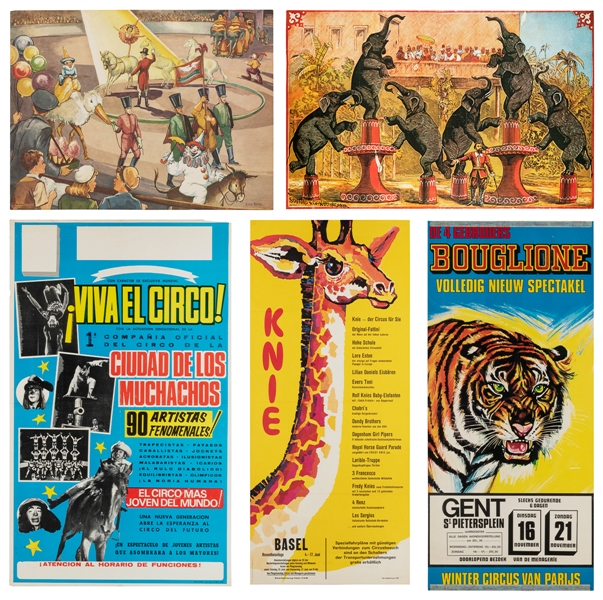  Large Collection of European Circus Poster and Flyers. 20th...