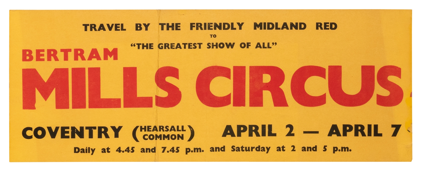  Large Collection of American Circus Posters. 20th century. ...