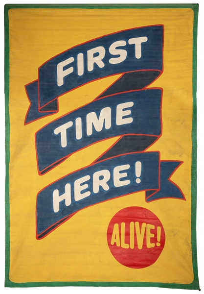 First Time Alive! sideshow banner. 