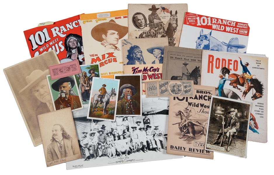  [WILD WEST]. Collection of Wild West programs, photographs,...