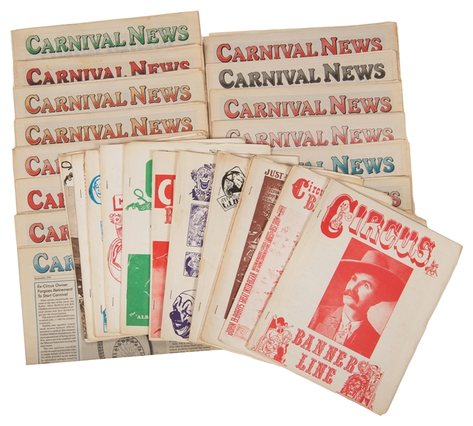  Carnival News. 1980-90s. Approximately 30 issues of Carniva...