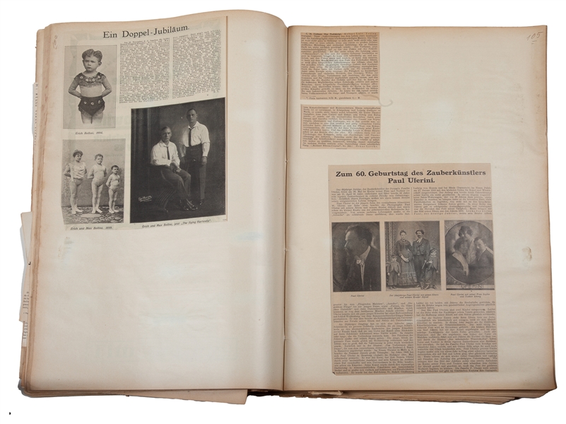  [SCRAPBOOK]. A scrapbook of primarily German-language artic...