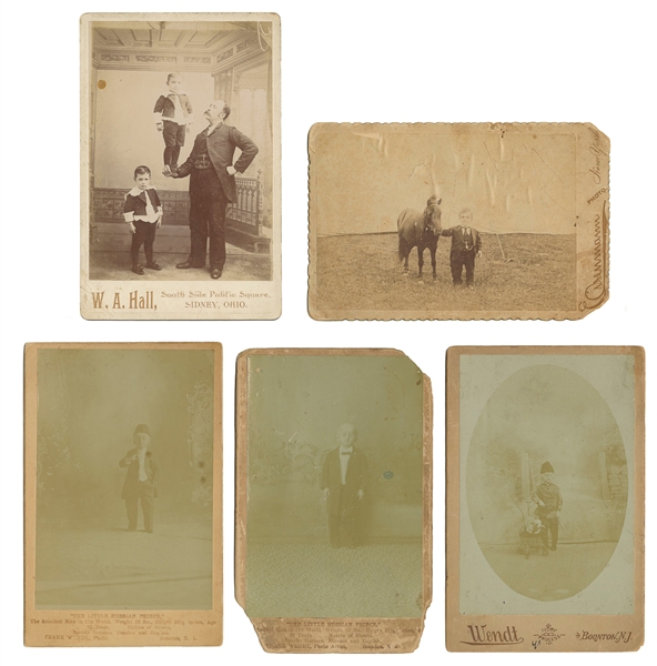  [LITTLE PEOPLE]. Five Cabinet Photographs. Five cabinet car...