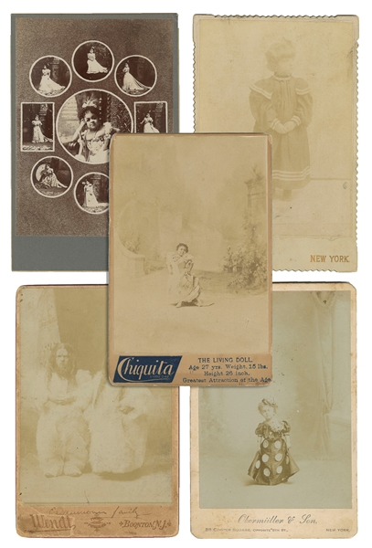  [LITTLE PEOPLE]. Five Cabinet Photographs. Five cabinet car...