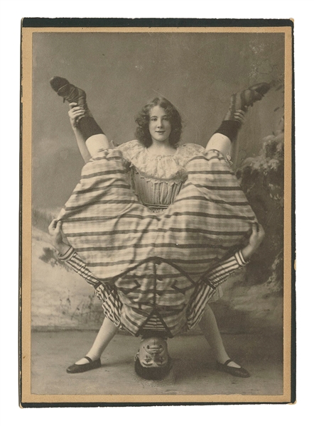  [CLOWNS]. Photograph of a Clown Vaudeville Act. Circa early...