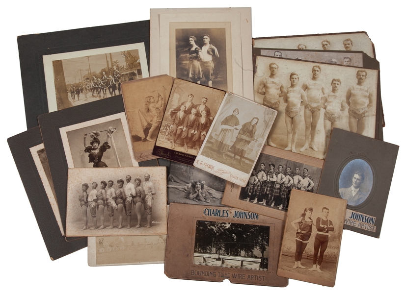  [CIRCUS & ENTERTAINMENT]. Collection of century cards and p...