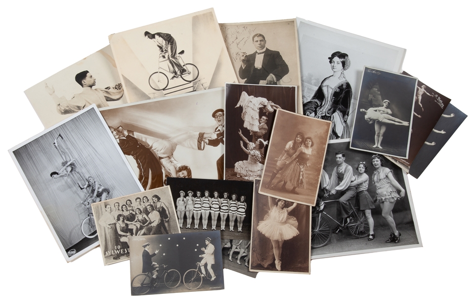  Group of nearly 300 photographs or postcards of various cir...