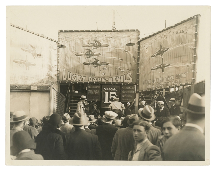  [CONEY ISLAND]. Photograph of the Lucky Dare-Devils motordr...