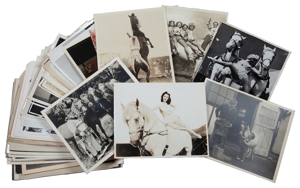  [CIRCUS – EQUESTRIAN]. Group of approximately 70 photograph...