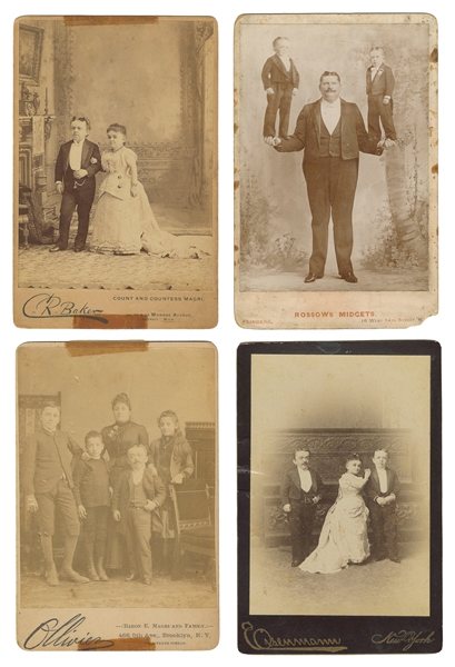  [LITTLE PEOPLE]. Four Cabinet Photographs of Livinia Warren...