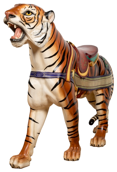  Dentzel Carousel Tiger. Circa 1915. Height 50”. Length 7’. ...