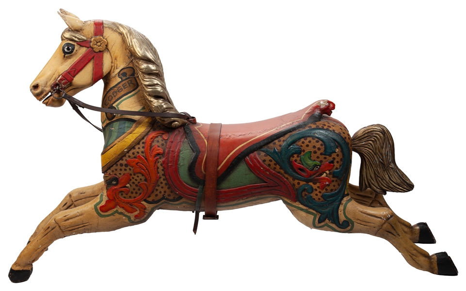  Anderson English Galloper. Circa 1910. Hand carved horse ga...