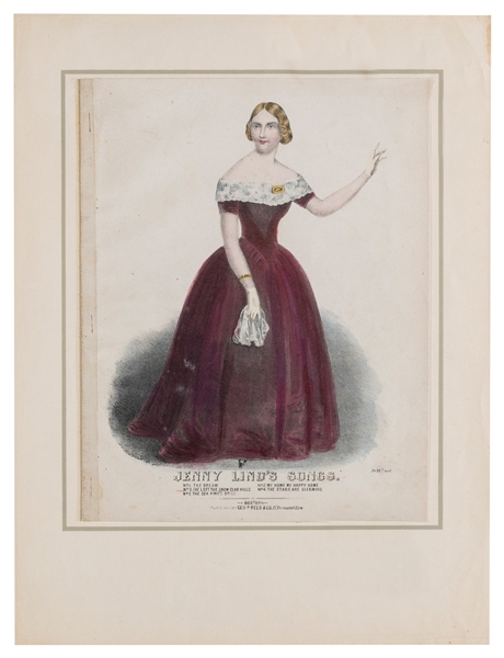  LIND, Jenny (1820-1887). Group of three hand-colored portra...