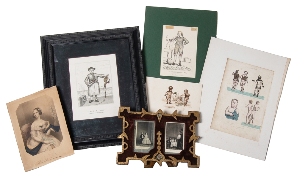  [CIRCUS & ODDITIES]. Group of six prints. Including: framed...