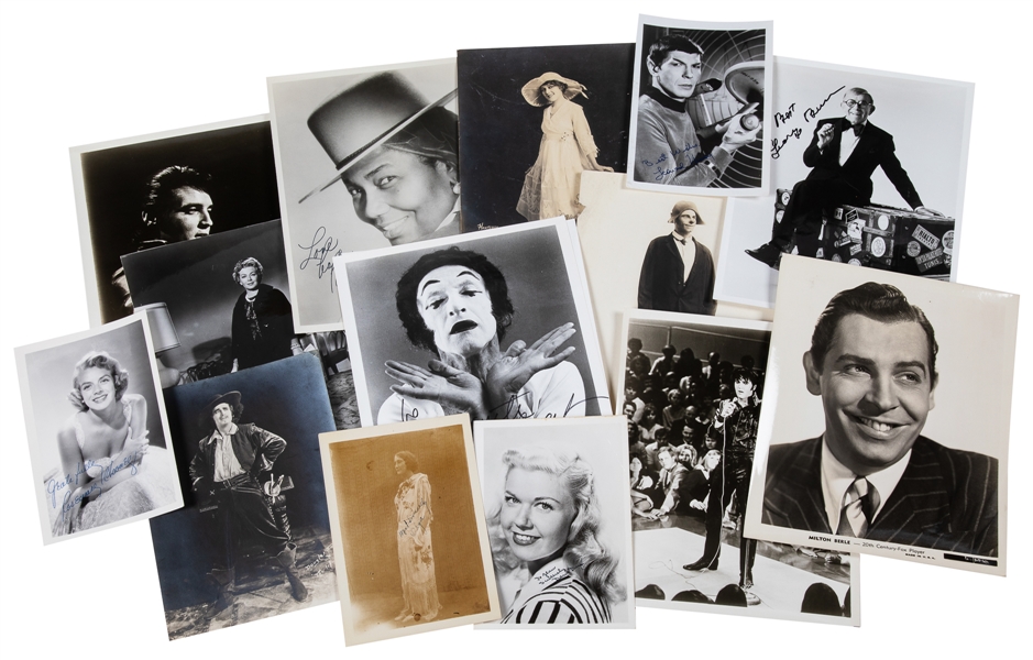  [ENTERTAINERS]. Group of publicity photos, some signed. Ove...