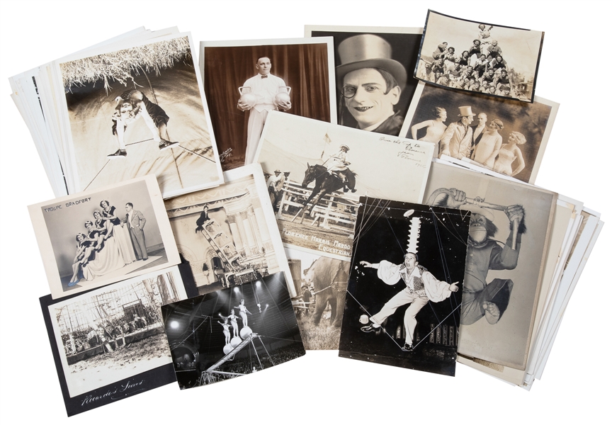  An extensive archive of circus photographs. [V.p. (mainly A...