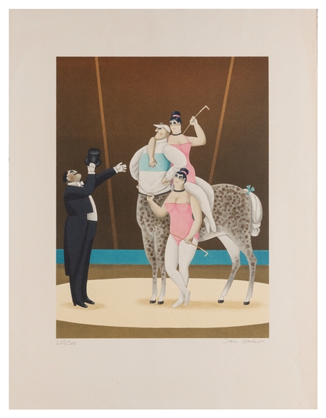  BALET, Jan (1913-2009). Fancy People. 20th century. Lithogr...