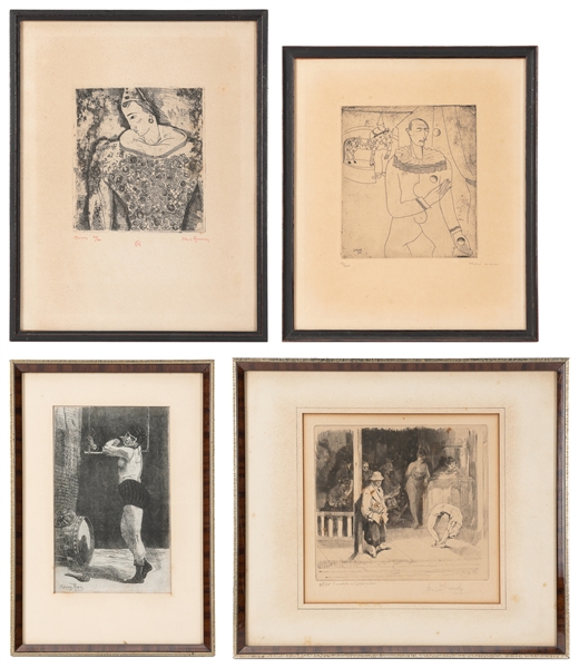  Group of 4 circus prints. 20th century. Group of circus pri...