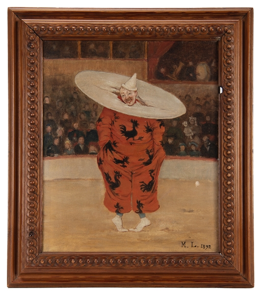  Portrait of a Clown. 1892. Acrylic on canvas. Image depicts...