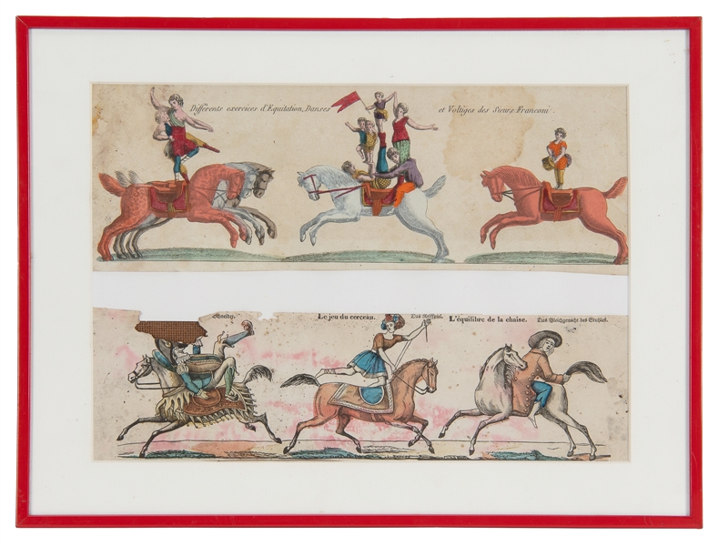  [EQUESTRIAN]. -- [FRANCONI]. Hand-colored equestrian engrav...