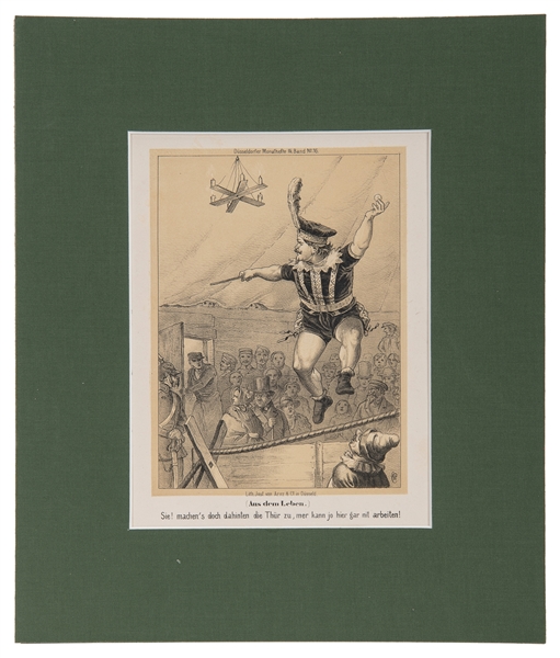  German circus performer lithograph print. Dusseldorf: Arnz ...