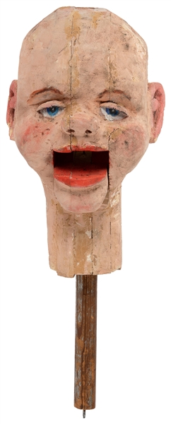  Ventriloquist Dummy Figure Head. Carved and painted wooden ...