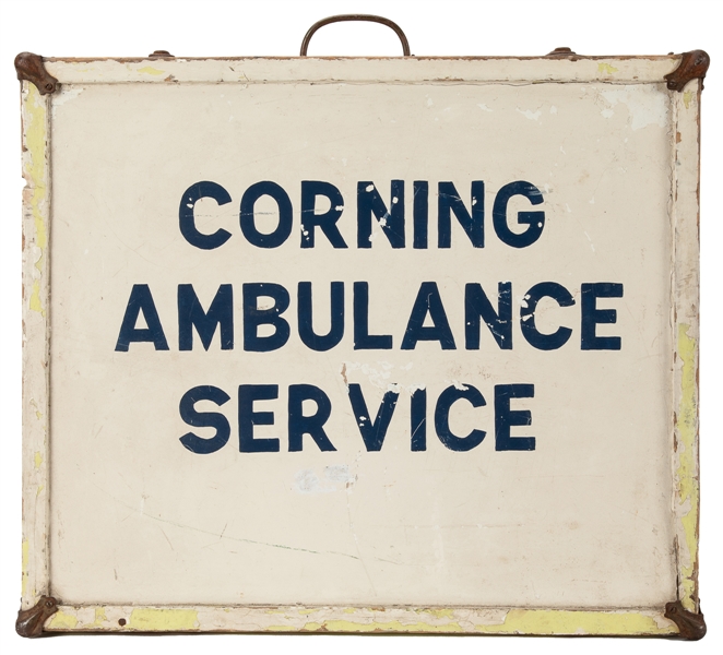  Corning Ambulance Service Paramedic Case. White, wooden cas...