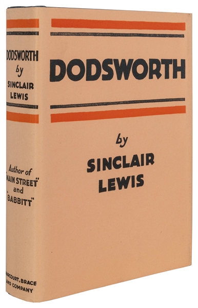  LEWIS, Sinclair (1885-1951). Dodsworth. New York: Harcourt,...