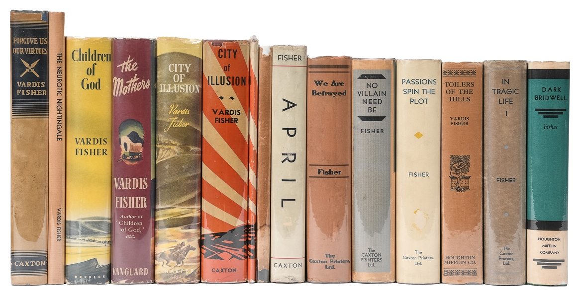  FISHER, Vardis (1895-1968). A group of 14 first editions, i...