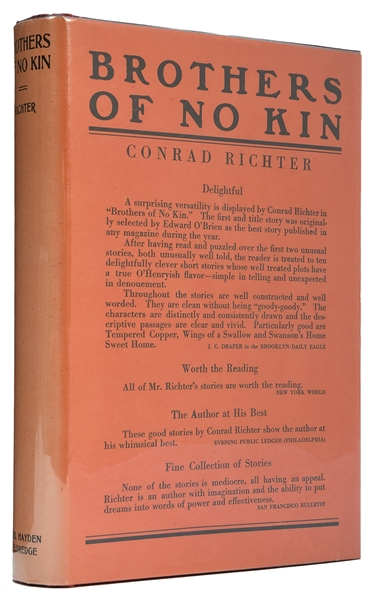  RICHTER, Conrad (1890-1968). Brothers of No Kin. New York: ...