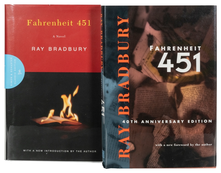  BRADBURY, Ray (1920-2012). A pair of signed Fahrenheit 451 ...