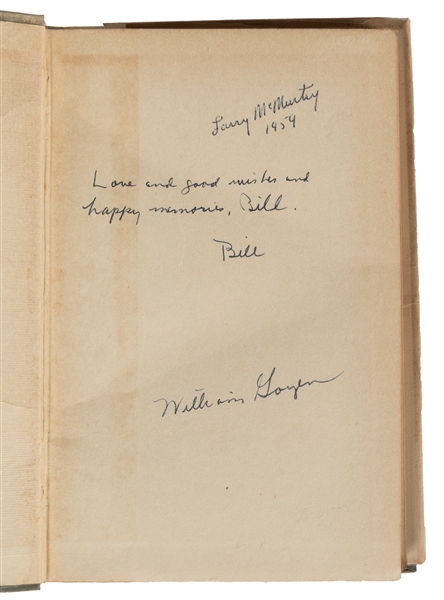  [McMURTRY, Larry (1936-2021), his copy]. GOYEN, William (19...