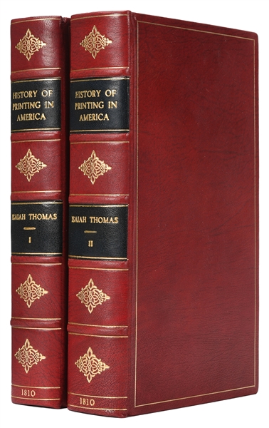  [AMERICANA]. THOMAS, Isaiah (1749-1831). The History of Pri...