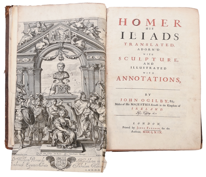  HOMER. -- OGILBY, John (1600-1676), translator. His Iliads ...