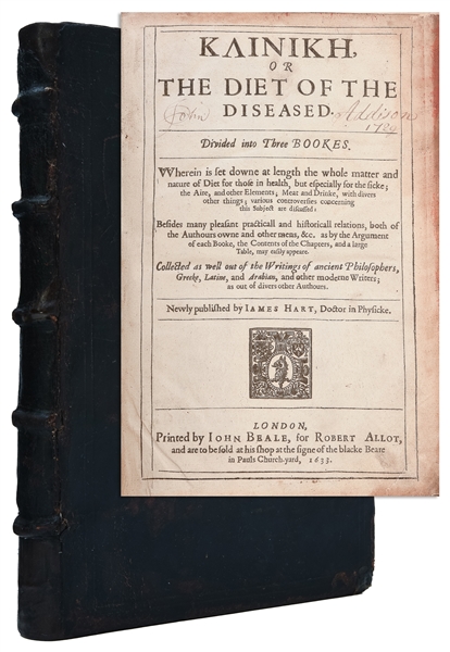  [MEDICAL]. JAMES, Hart (fl. 1633-1639). Klinike; or, The Di...