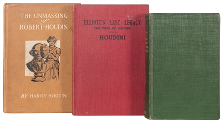  HOUDINI, Harry. Three Houdini Magic Books. Includes: Miracl...
