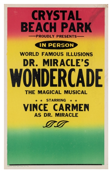  Dr. Miracle’s Wondercade. Earl Park, IN: Tribune Press, ca....