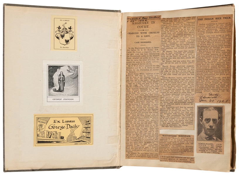  JOHNSON, George [attr. to]. 20th Century Magic Scrapbook an...