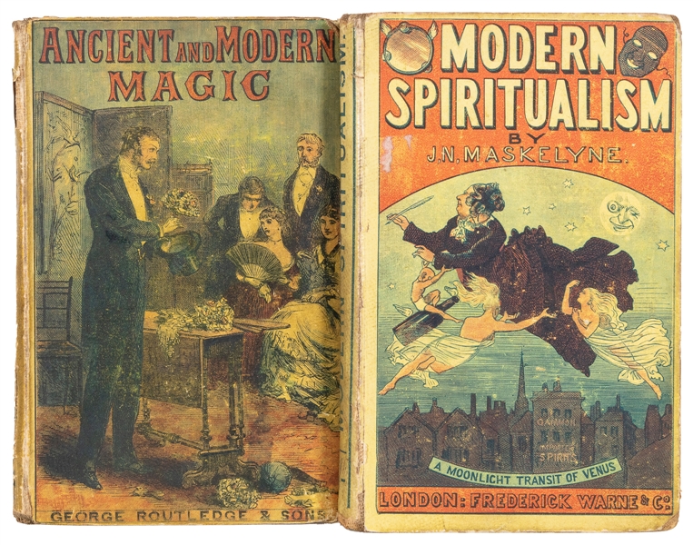  [CONJURING] Two Antiquarian Books on Spiritualism and Conju...