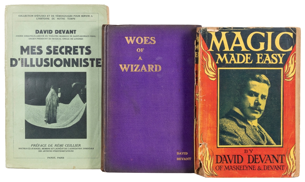  DEVANT, David. Three Devant Magic Books. Including: Woes of...