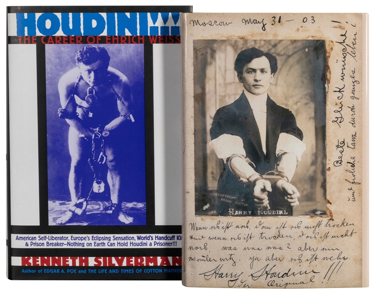  SILVERMAN, Kenneth. Two Books on Houdini. Includes: Houdini...