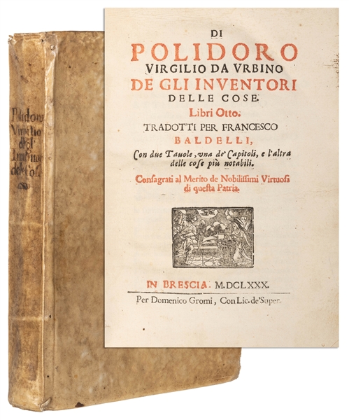  VERGILIO, Polidoro (1470-1555). Di Polidoro Virgilio da Urb...