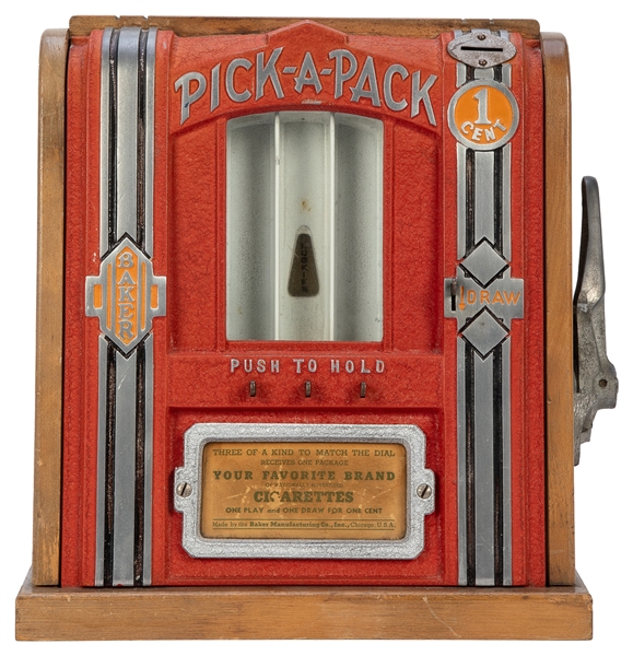  Baker “Pick-A-Pack” 1 Cent Cigarette Trade Stimulator Dice ...