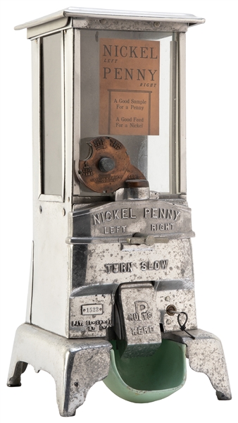  Brice Williams 1 and 5 Cent Nut Vending Machine. Kokomo, IN...