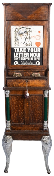  Caille Bros. 1 Cent Post Office "Love Letter" Dispenser. Detr...