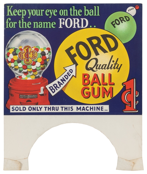  Ford Quality Ball Gum Folding Marquee for a Gumball Machine...