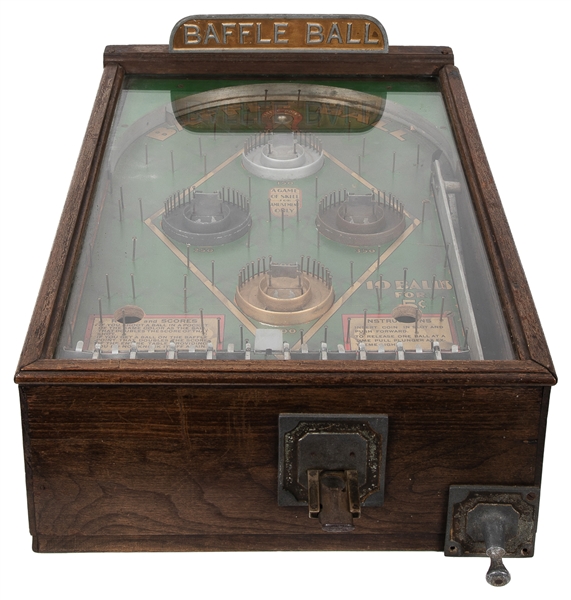  Gottlieb 5 Cent Baffle Ball Countertop Pinball Machine. Chi...