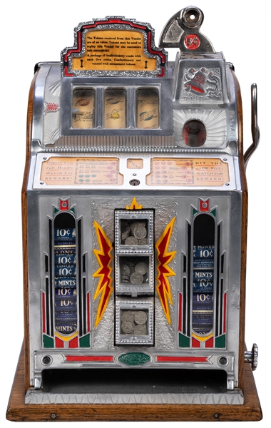  Mills 5 Cent “1776” Liberty Bell Slot Machine / Candy Vendo...